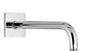 [1660119.002] 18" Wall-Mount Right Angle Fixed Showerhead Arm with Square Escutcheon - Polished Chrome