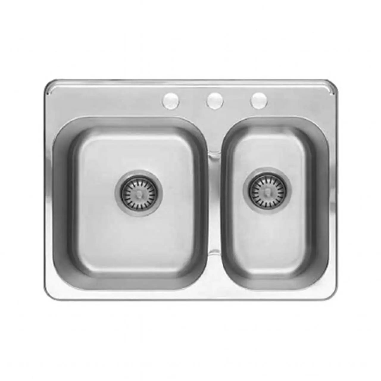 Évier de cuisine Colony® en acier inoxydable à cuve double, à 3 trous et montage sur plan, 27 x 20-1/2 po // INOX // 135032_image_20CR.8272083S.075_Colony_Kitchen_Sink_0_CDNwebp.webp