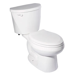 [3469528.020] Mainstream Two-Piece 1.28 gpf/4.8 Lpf Standard Height Elongated Complete Toilet With Seat and Lined Tank - White