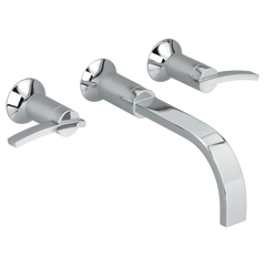 [7431451.002] Boulevard 2-Handle Wall Mount Bathroom Faucet 1.2 gpm/4.5 L/min with Lever Handles - Polished Chrome