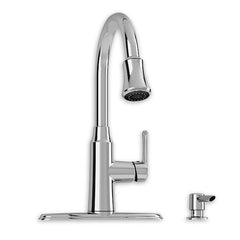 [9391301.002] Soltura 1 Handle Pull Down High Arc Kitchen Faucet with Soap Dispenser - Polished Chrome