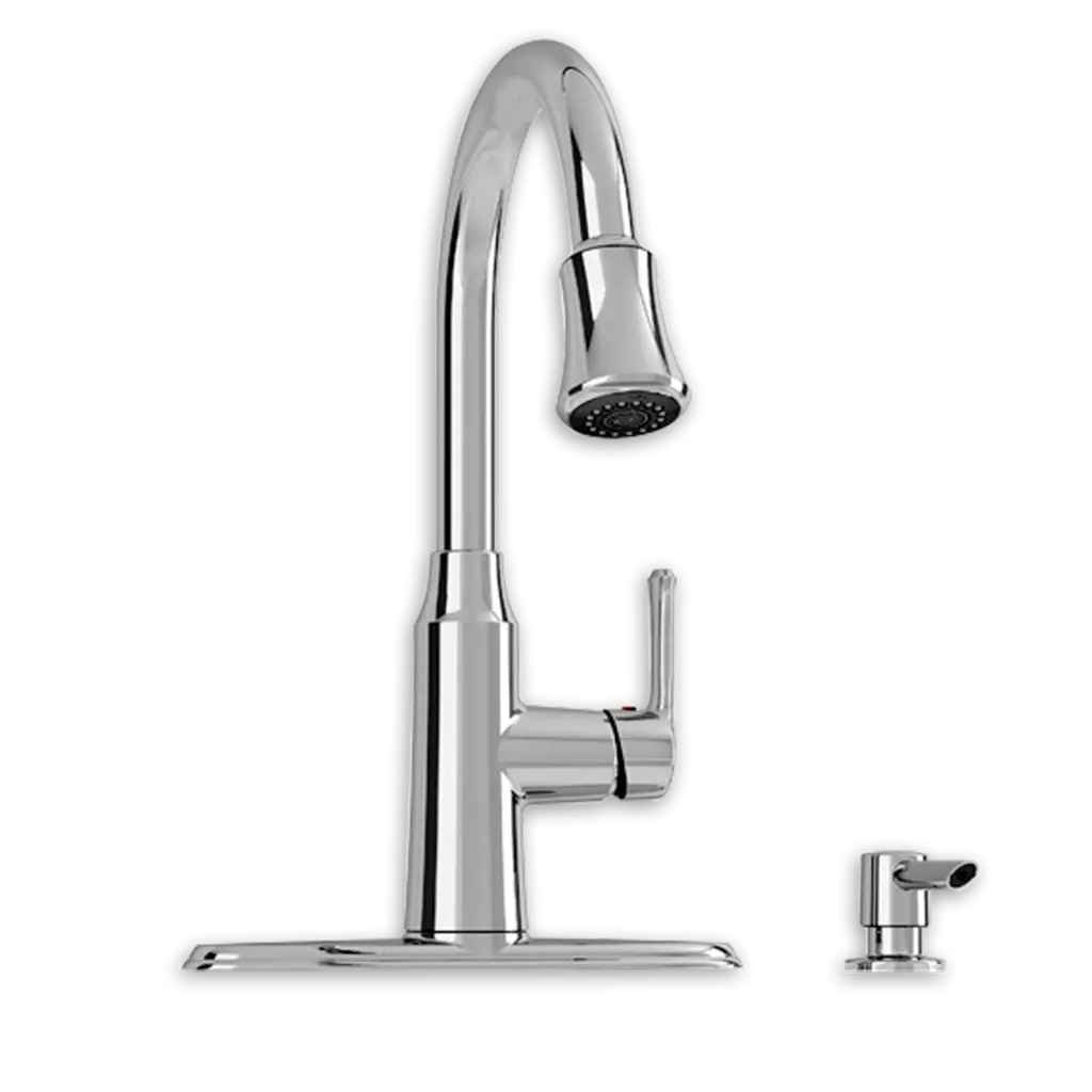 Robinet de cuisine monotrou Danao, rétractable, à triple jet avec distributeur de savon 1,8 gpm/6,8L/min // CHROME POLI // 135154_Image_9391321CA.002_DANAO_KitchenFaucet_0_CDNwebp.webp
