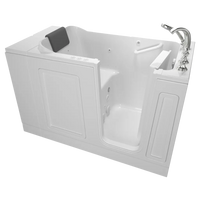 [C3051.119.CRW] Acrylic Luxury Series 30 x 51-Inch Walk-in Tub With Combination Air Spa and Whirlpool Systems - Right-Hand Drain With Faucet - White