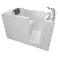 [C3051.119.WRW] Acrylic Luxury Series 30 x 51-Inch Walk-in Tub With Whirlpool System - Right-Hand Drain With Faucet - White