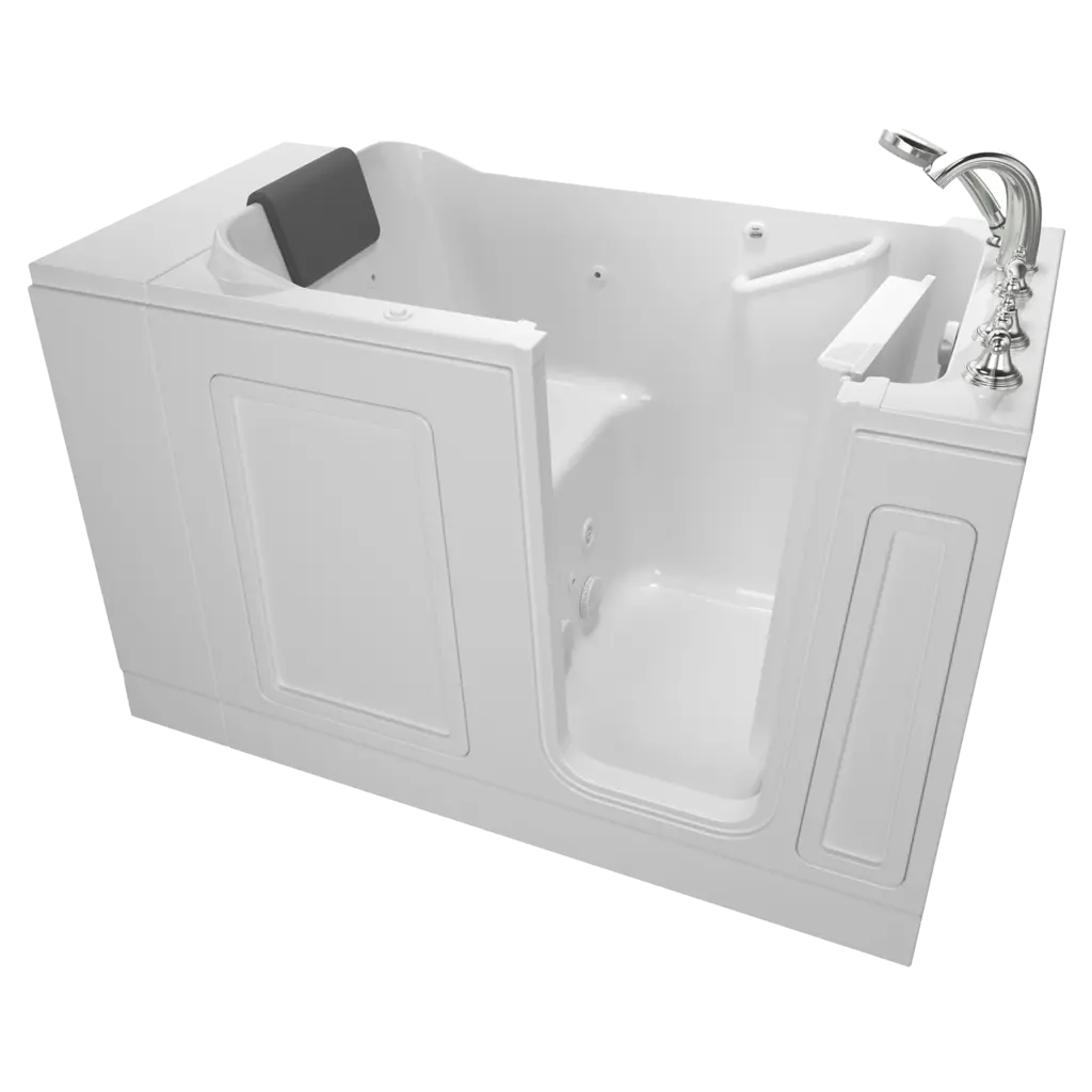 Baignoire à porte en acrylique de 30 x 51 pouces de la série Luxury avec système à remous - Vidange à droite avec robinet // BLANC // 135181_Image_C3051.119.WRW_ACRYLIC_WIT_Walk-in_0_CDNwebp.webp