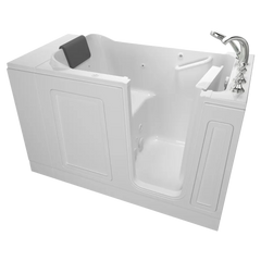 [C3051.119.WRW] Acrylic Luxury Series 30 x 51-Inch Walk-in Tub With Whirlpool System - Right-Hand Drain With Faucet - White