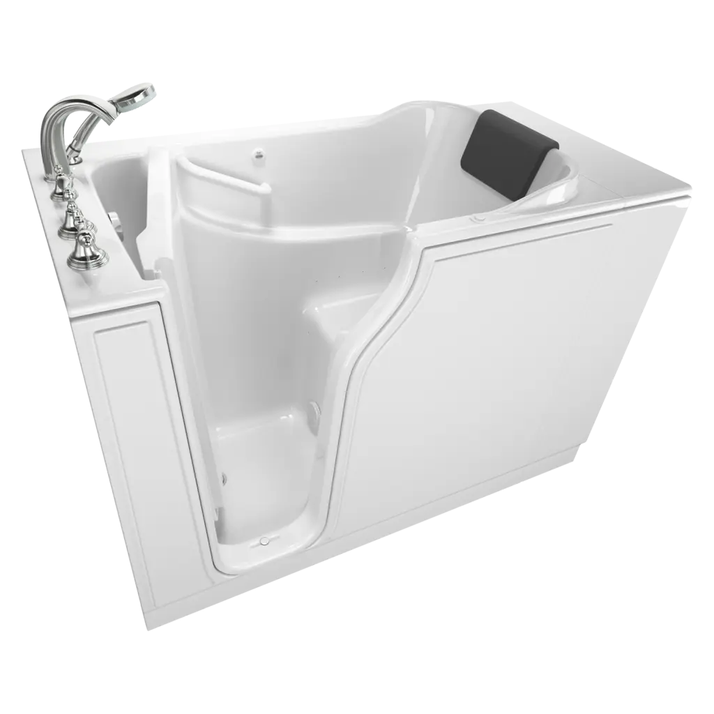 Baignoire à porte 30 x 52 pouces avec système de spa à air, série gelcoat de première qualité - Vidange à gauche avec robinet // BLANC // 135185_Image_C3052.109.ALW_GELCOAT_WIT_Walk-in_0_CDNwebp.webp