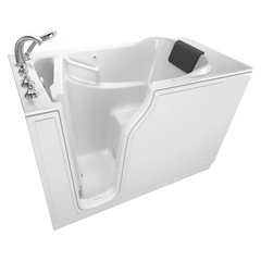 [C3052.109.ALW] Gelcoat Premium Series 30 x 52 -Inch Walk-in Tub With Air Spa System - Left-Hand Drain With Faucet - Linen