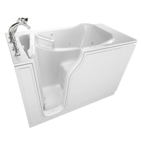 [C3052.509.CLW] Gelcoat Value Series 30 x 52-Inch Walk-in Tub With Combination Air Spa and Whirlpool Systems - Left-Hand Drain With Faucet - White