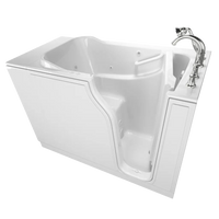 [C3052.509.CRW] Gelcoat Value Series 30 x 52-Inch Walk-in Tub With Combination Air Spa and Whirlpool Systems - Right-Hand Drain With Faucet - White