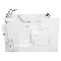 [C3052OD.109.CLW-PC] Gelcoat Premium Series 30 x 52-Inch Walk-in Tub With Combination Air Spa and Whirlpool Systems - Left-Hand Drain With Faucet - White