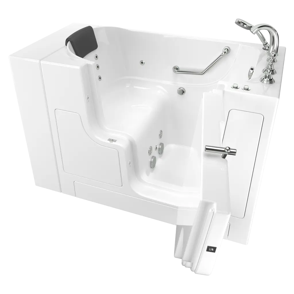 Baignoire à porte 30 x 52 pouces, série gelcoat de première qualité avec système à remous - Vidange à droite avec robinet // BLANC // 135201_Image_C3052OD.109.WRW-PC_GELCOAT_WIT_Walk-in_0_CDNwebp.webp
