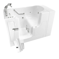 [C3052OD.709.CLW-PC] Gelcoat Value Series 30 x 52-Inch Walk-in Tub With Combination Air Spa and Whirlpool Systems - Left-Hand Drain With Faucet - White