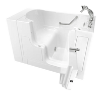 [C3052OD.709.SRW-PC] Gelcoat Value Series 30 x 52-Inch Walk-in Tub With Soaking Bath - Right-Hand Drain With Faucet - White