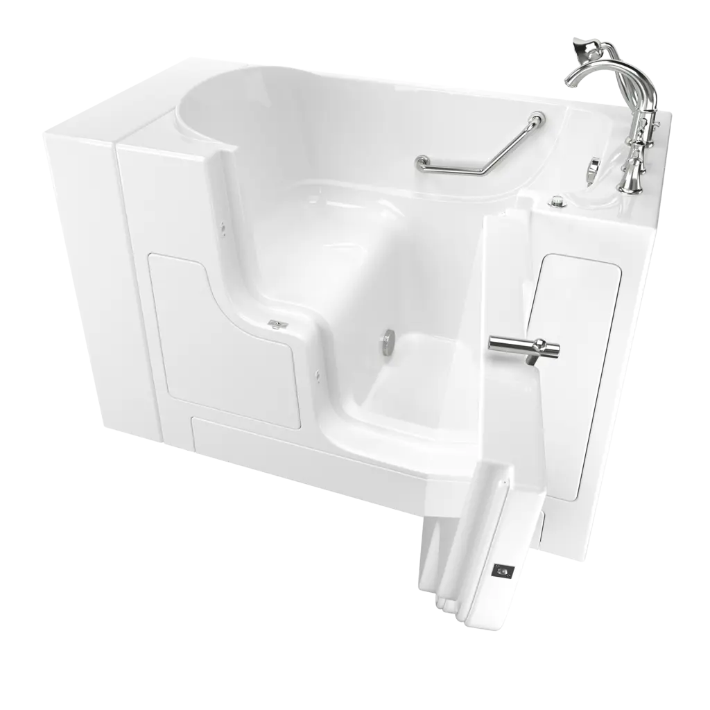 Baignoire à porte 30 x 52 pouces, série gelcoat de performance avec système de trempage - Vidange à droite avec robinet // BLANC // 135203_Image_C3052OD.709.SRW-PC_GELCOAT_WIT_Walk-in_0_CDNwebp.webp