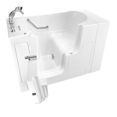 [C3052OD.709.SLW-PC] Gelcoat Value Series 30 x 52-Inch Walk-in Tub With Soaking Bath - Left-Hand Drain With Faucet - White