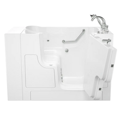[C3052OD.709.WRW-PC] Gelcoat Value Series 30 x 52-Inch Walk-in Tub With Whirlpool System - Right-Hand Drain With Faucet - White