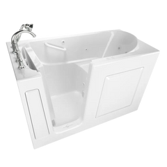 [C3060.509.CLW] Gelcoat Value Series 30 x 60-Inch Walk-in Tub With Combination Air Spa and Whirlpool Systems - Left-Hand Drain With Faucet - White