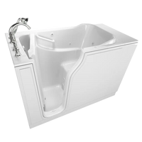 [C3060.509.WLW] Gelcoat Value Series 30 x 60-Inch Walk-in Tub With Whirlpool System - Left-Hand Drain With Faucet - White