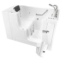 [C3252OD.109.CRW-PC] Gelcoat Premium Series 32 x 52-Inch Walk-in Tub With Combination Air Spa and Whirlpool Systems - Right-Hand Drain With Faucet - White