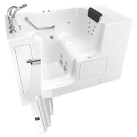 [C3252OD.109.WLW-PC] Gelcoat Premium Series 32 x 52-Inch Walk-in Tub With Whirlpool System - Left-Hand Drain With Faucet - White