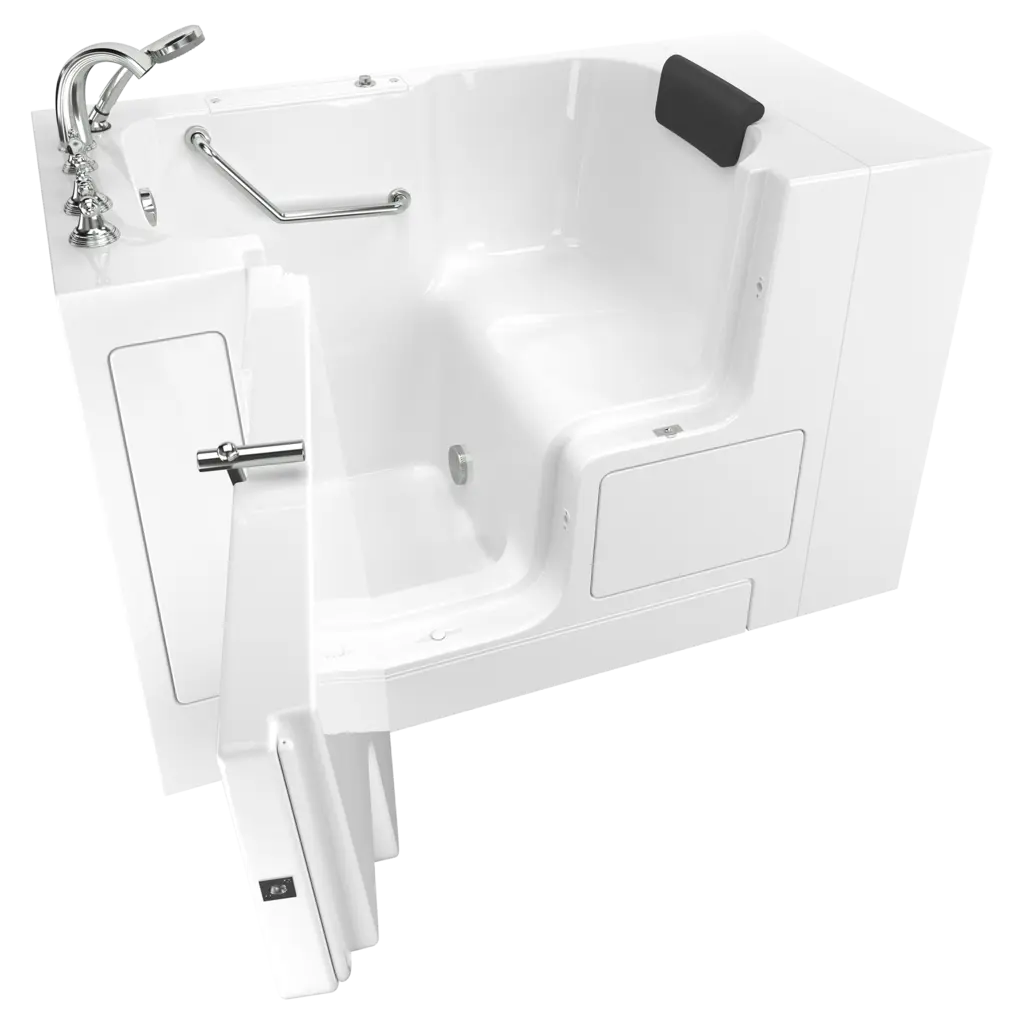 Baignoire à porte 32 x 52 pouces, série gelcoat de première qualité avec système de trempage - Vidange à gauche avec robinet // BLANC // 135231_Image_C3252OD.109.SLW-PC_GELCOAT_WIT_Walk-in_0_CDNwebp.webp