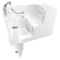 [C3252OD.709.CLW-PC] Gelcoat Value Series 32 x 52-Inch Walk-in Tub With Combination Air Spa and Whirlpool Systems - Left-Hand Drain With Faucet - White