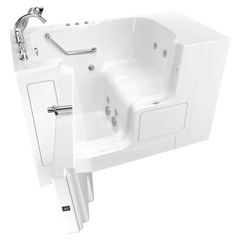 [C3252OD.709.CLW-PC] Gelcoat Value Series 32 x 52-Inch Walk-in Tub With Combination Air Spa and Whirlpool Systems - Left-Hand Drain With Faucet - White