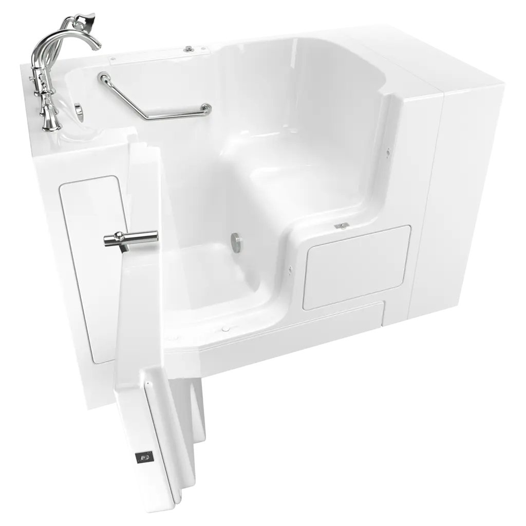 Baignoire à porte 32 x 52 pouces, série gelcoat de performance avec système de trempage - Vidange à gauche avec robinet // BLANC // 135238_Image_C3252OD.709.SLW-PC_GELCOAT_WIT_Walk-in_0_CDNwebp.webp