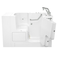 [C3252OD.709.WRW-PC] Gelcoat Value Series 32 x 52-Inch Walk-in Tub With Whirlpool System - Right-Hand Drain With Faucet - White