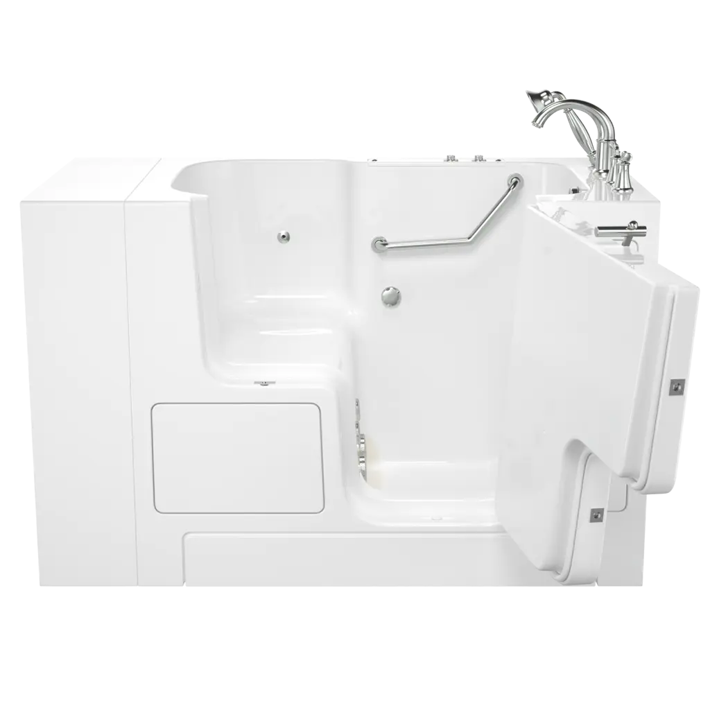Baignoire à porte 32 x 52 pouces, série gelcoat de performance avec système à remous - Vidange à droite avec robinet // BLANC // 135243_Image_C3252OD.709.WRW-PC_GELCOAT_WIT_Walk-in_0_CDNwebp.webp