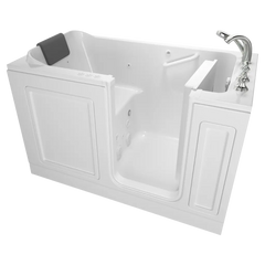 [C3260.219.CRW] Acrylic Luxury Series 32 x 60-Inch Walk-in Tub With Combination Air Spa and Whirlpool Systems - Right-Hand Drain With Faucet - White