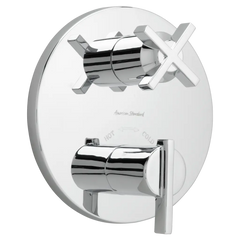 [T431740.002] Boulevard 2-Handle Thermostatic Shower Valve Trim - Brushed Nickel