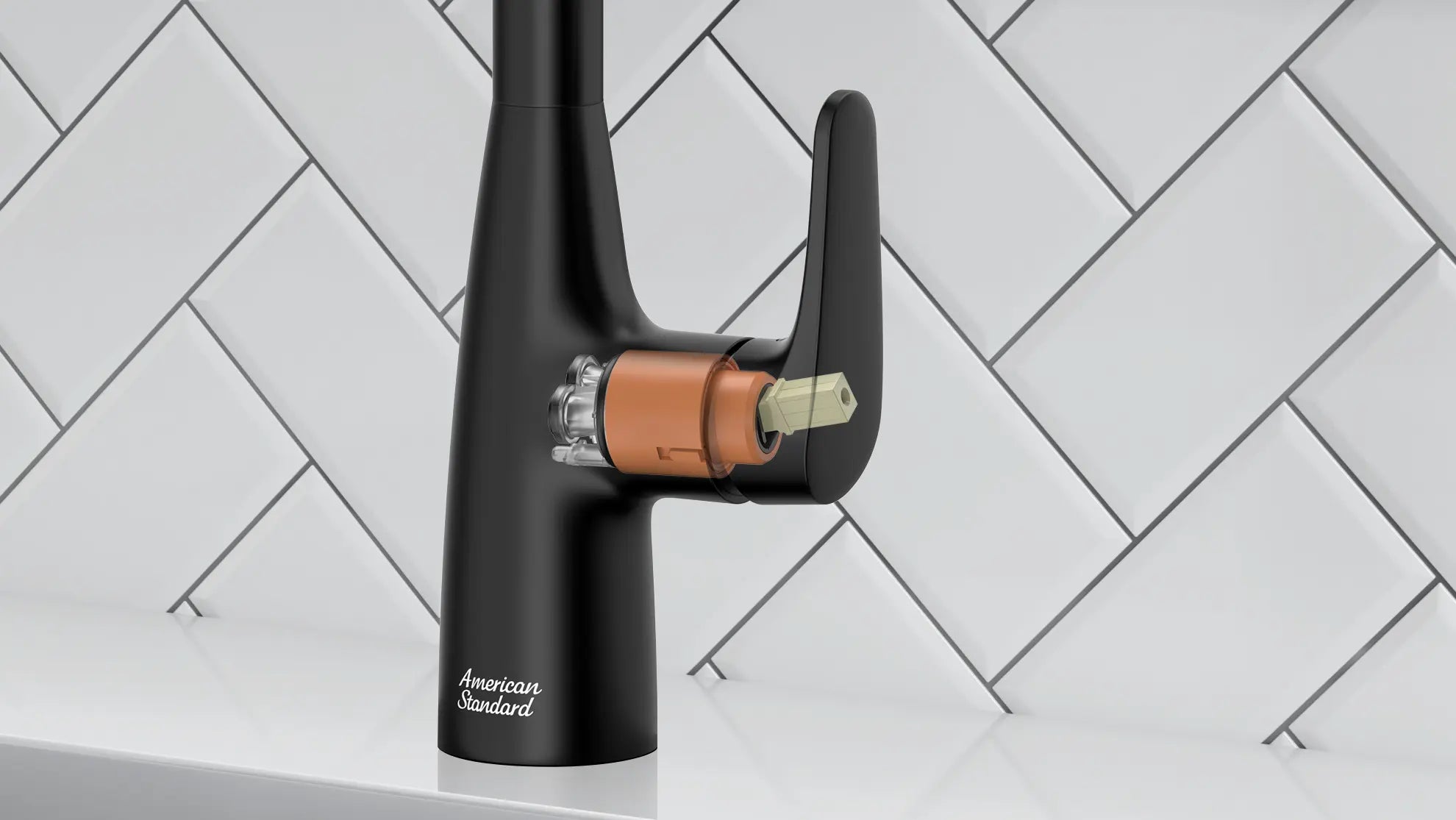 Robinet de cuisine Colony® PRO à monocommande et jet double, 5,7 L/min (1,5 gpm) // NOIR MAT // 153322_B-7077300.243_xray_0_CDNwebp.webp