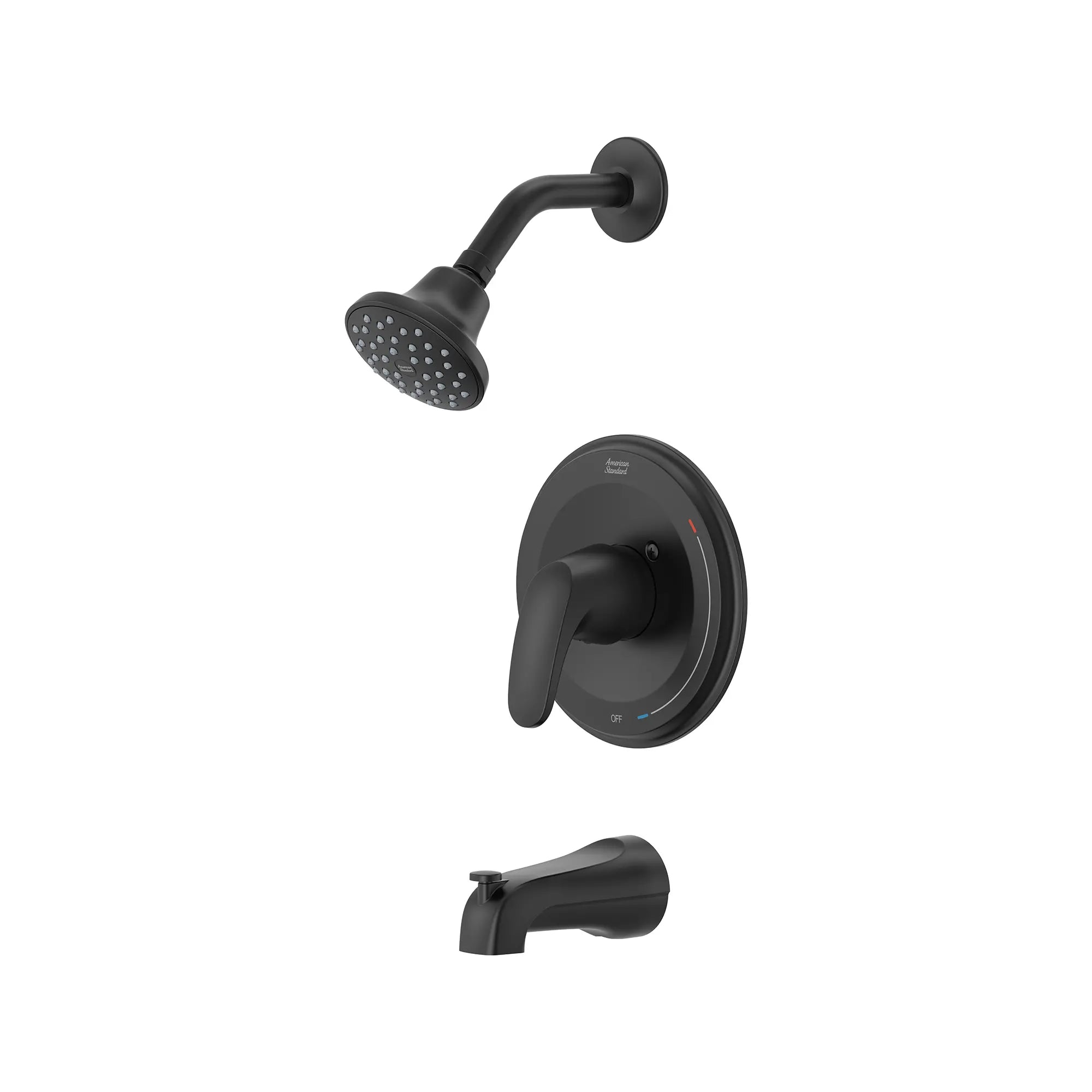 Colony® PRO - Ensemble de robinetterie pour baignoire/douche 1,75 gpm/6,6 L/min incluant une pomme de douche à économie d'eau, une cartouche à pression équilibrée en double céramique et une poignée à levier // TUB & SHOWER / MATTE BLACK // 166346_Colony_SiloLeft_TU075508.243_0001_Aug2023_0_CDNwebp_af8dc25a-dcae-474a-bd35-0e6a74291b96.webp