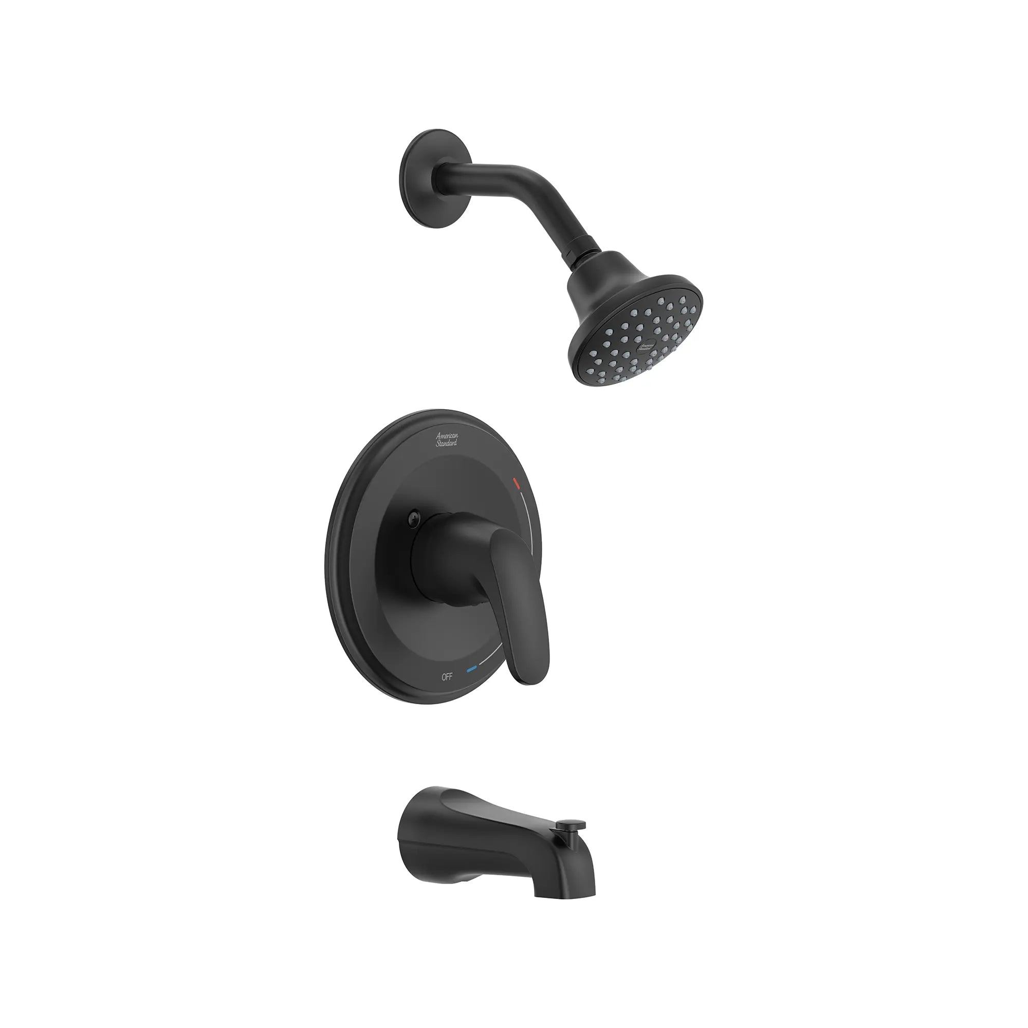 Colony® PRO - Ensemble de robinetterie pour baignoire/douche 1,75 gpm/6,6 L/min incluant une pomme de douche à économie d'eau, une cartouche à pression équilibrée en double céramique et une poignée à levier // TUB & SHOWER / MATTE BLACK // 166381_Colony_SiloRight_TU075508.243_0001_Aug2023_0_CDNwebp_bca6d31f-fa25-4d8b-9bed-43f65e4521cd.webp