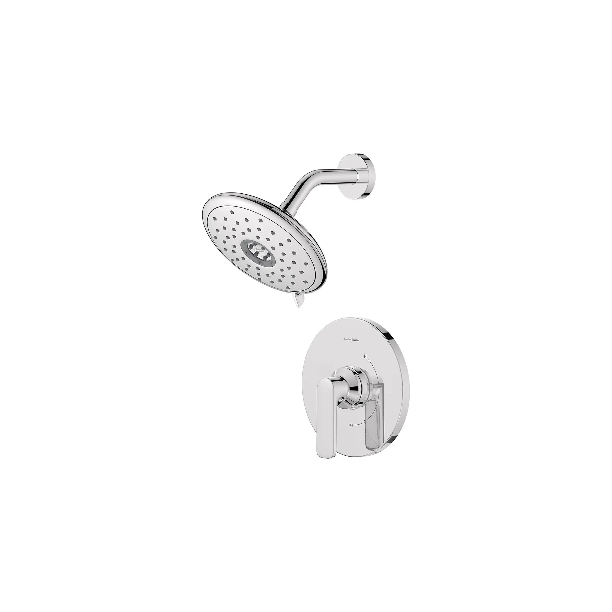 Aspirations - garniture pour douche, 1,8 gpm/6,8 L/min, avec pomme de douche à économie d'eau et double cartouche céramique à pression équilibrée, avec poignée à levier // SHOWER / CHROME POLI // 166453_Aspirations_SiloLeft_tu061507.002_0001_Feb2023_0_CDNwebp.webp