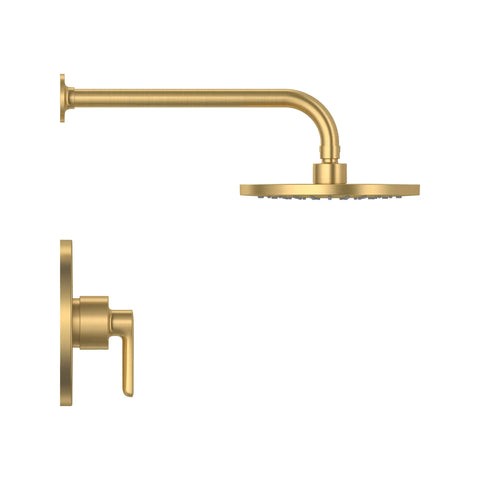 Studio® S - Ensemble de robinetterie pour douche 1,8 gpm/6,8 L/min incluant une pomme de douche pluie, une cartouche à pression équilibrée en double céramique et une poignée à levier