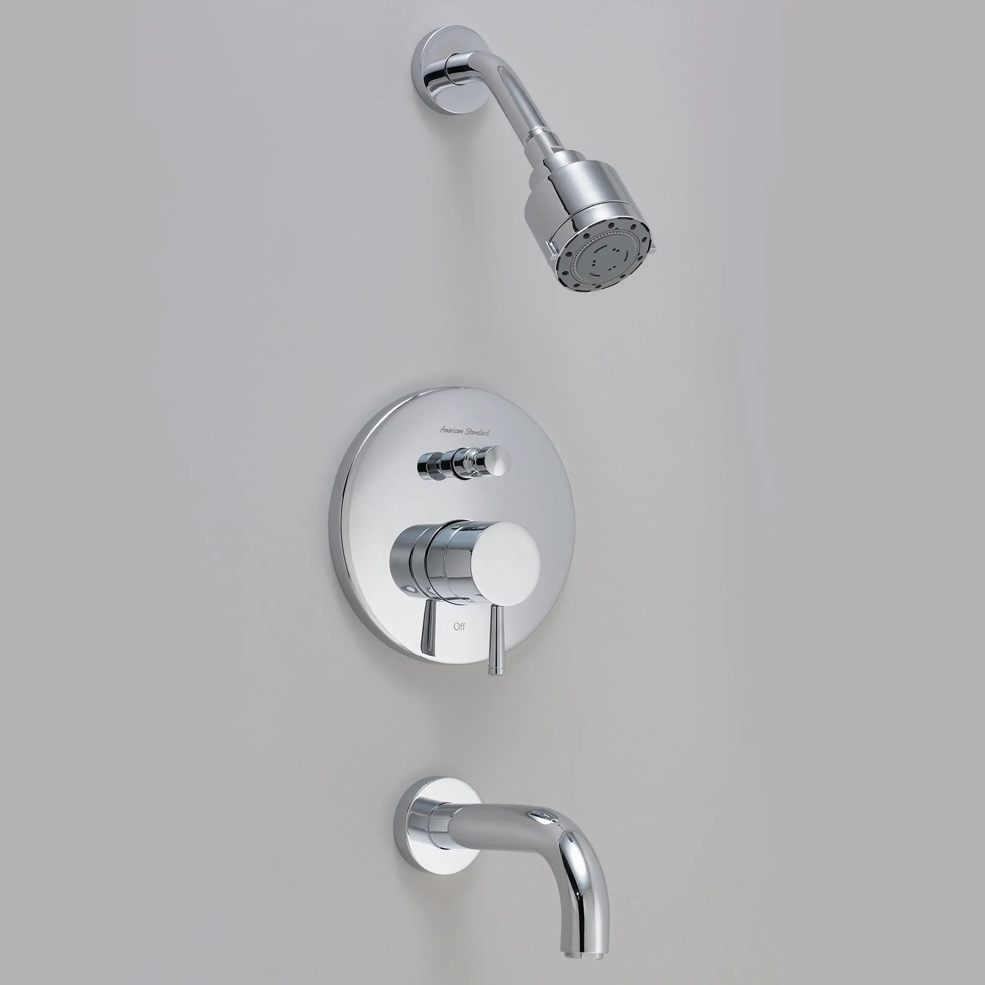 Serin® 2.5 gpm/9.5 L/min baignoire and Garniture de douche avec pomme de douche pluie, Pommeau de douche à 3 fonctions, cartouche à double équilibre de pression en céramique avec poignée à levier // CHROME POLI // 166735_P-T064602002_02_0_CDNwebp.webp
