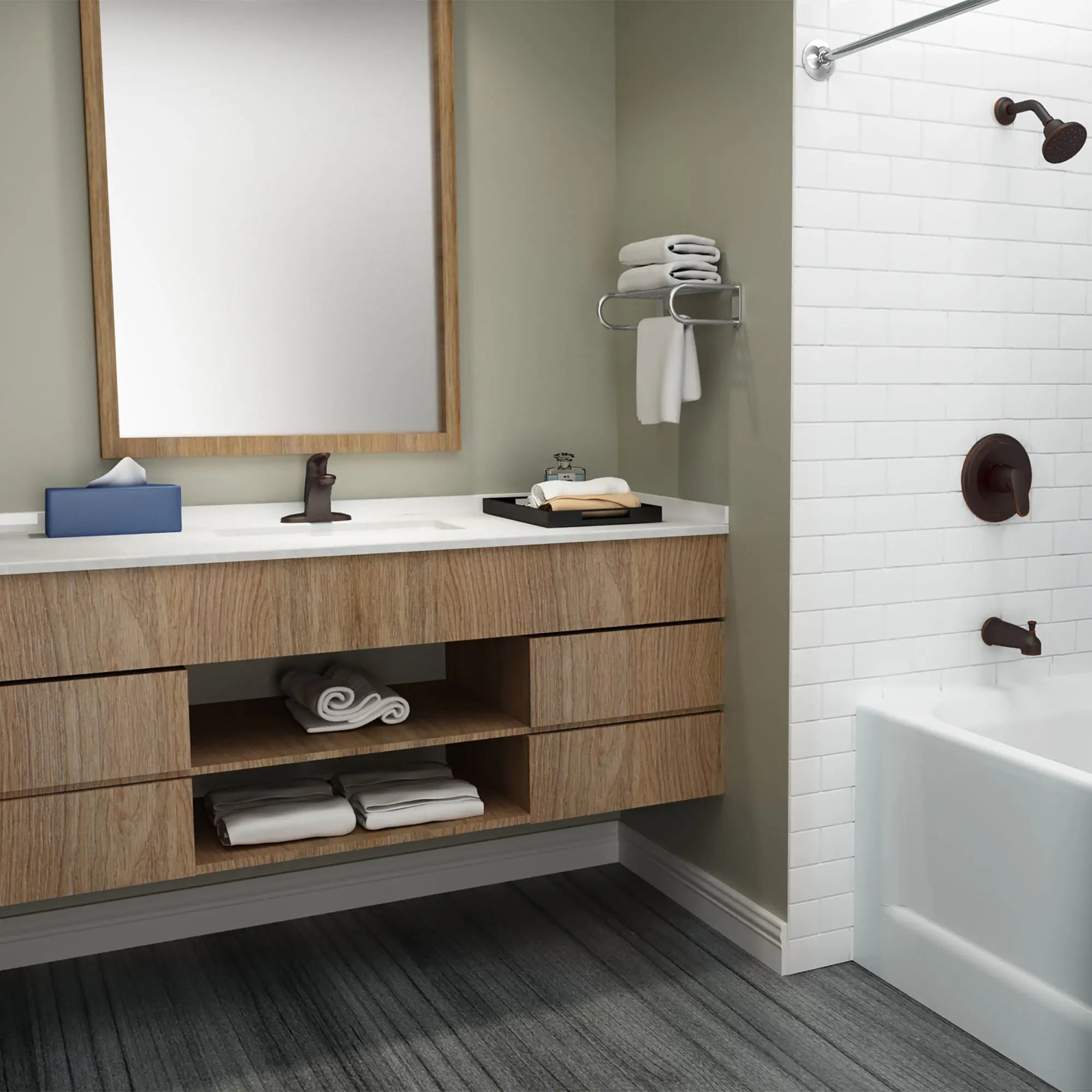 Colony® PRO - Robinet combiné à monocommande 1,2 gpm / 4,5 L/min avec poignée à levier, sans renvoi // BRONZE LEGACY // 167099_B-7075005278_1_0_CDNwebp.webp