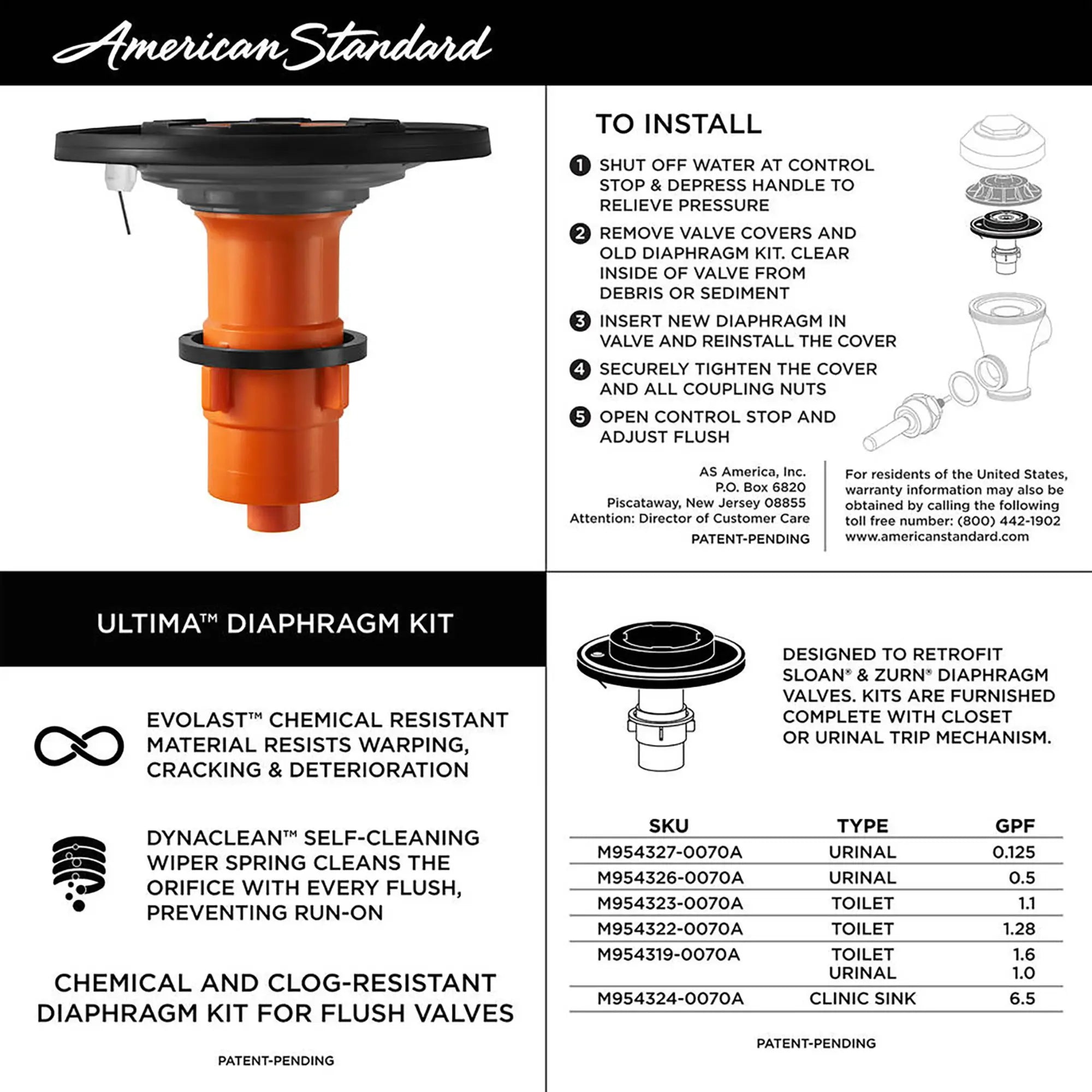 Ultima® - Robinets de chasse d’eau à membrane à capteur pour toilette, alimentation à pile, 1,28 gpc/4,8 lpc // CHROME POLI // 167139_6147SM121.002_0_CDNwebp.webp