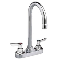 [7502175.002] Monterrey® 4-Inch Centerset Gooseneck Faucet With Wrist Blade Handles 0.5 gpm/1.9 Lpm With Grid Drain - Polished Chrome