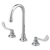 [6540175.002] Monterrey® 8-Inch Widespread Gooseneck Faucet With Wrist Blade Handles 0.5 gpm/1.9 Lpm - Polished Chrome