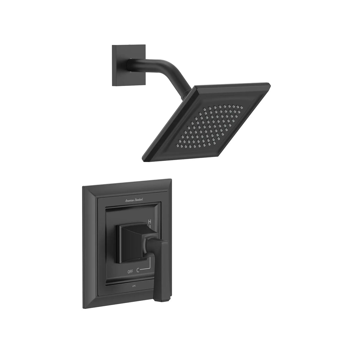 Town Square® S - Ensemble de robinetterie pour douche 1,75 gpm/6,8 L/min incluant une pomme de douche à économie d'eau, une cartouche à pression équilibrée en double céramique et une poignée à levier // NOIR MAT // 167274_TownSquareS_SiloRight_TU455507.243_0004_Jan2023_0_CDNwebp_163adbc3-fd47-4c4c-a836-a9c44a89b71b.webp