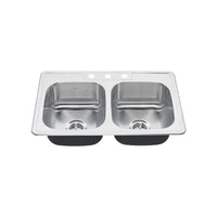 Colony® 33 x 22-Inch Stainless Steel 3-Hole Top Mount Double-Bowl ADA Kitchen Sink // STAINLESS STL // 168061_22DB6332283S075_CDNwebp.webp