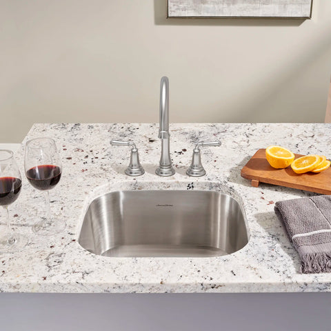 Évier de cuisine Portsmouth en acier inoxydable à cuve simple, à montage sous plan, 18 x 16 po