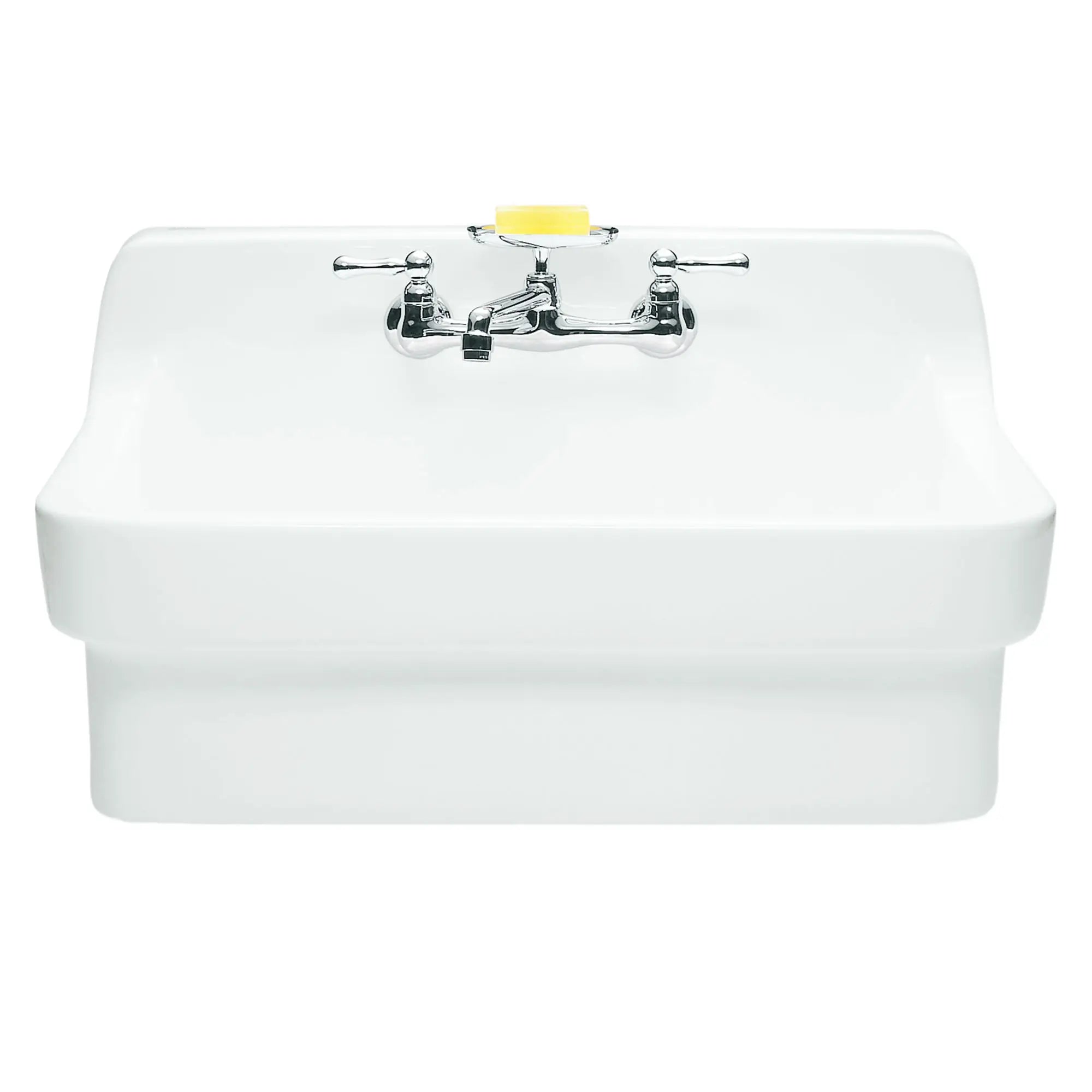 Robinet de cuisine mural Heritage® à deux poignées, 2,2 gpm (8,3 L/min) avec porte-savon // CHROME POLI // 168100_9092008002_7295252002_0_CDNwebp.webp