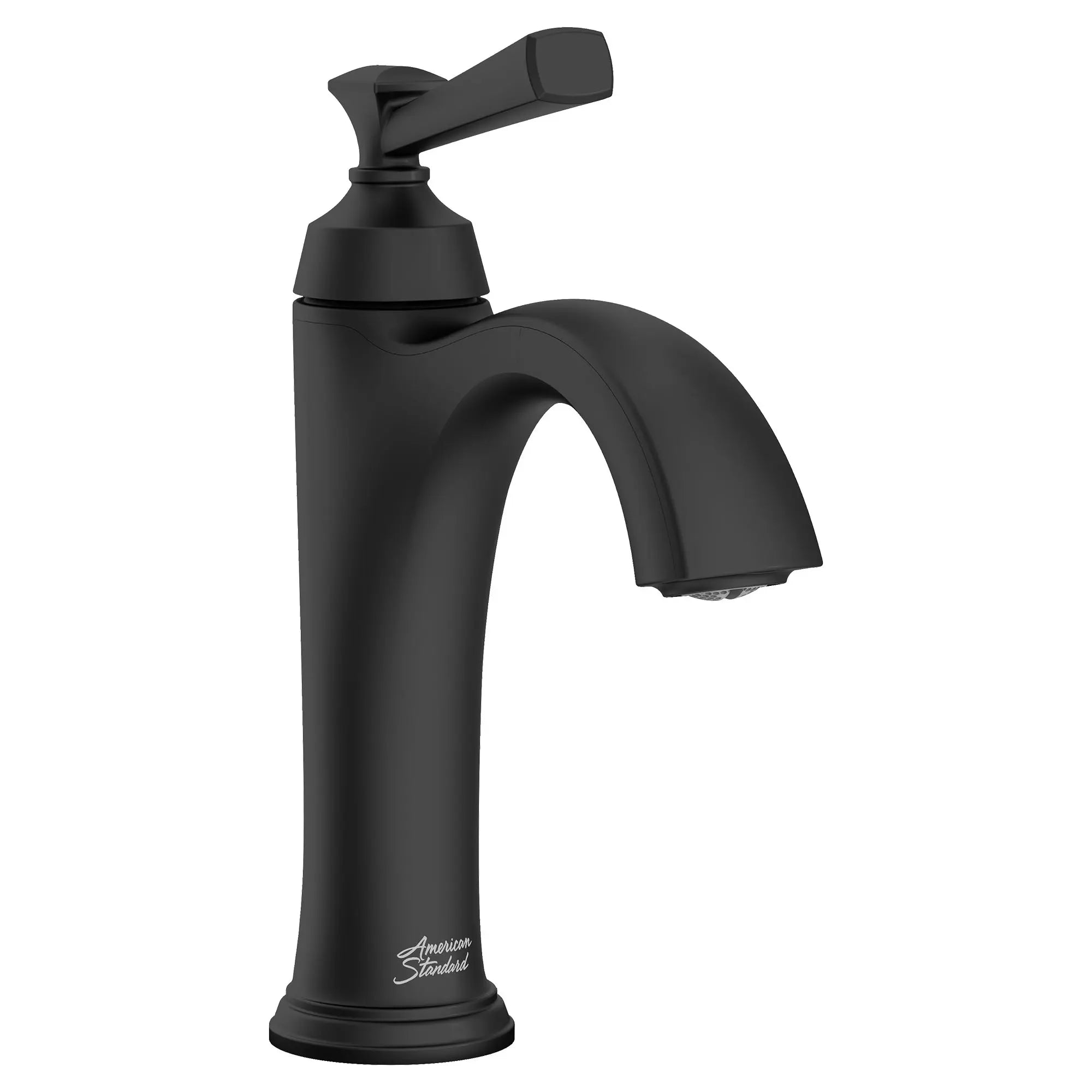 Robinet de salle de bain à poignée unique pour lavabo monotrou Glenmere 1,2 gpm/4,5 l/min avec poignée à levier // NOIR MAT // 168134_7617107243_0_CDNwebp.webp