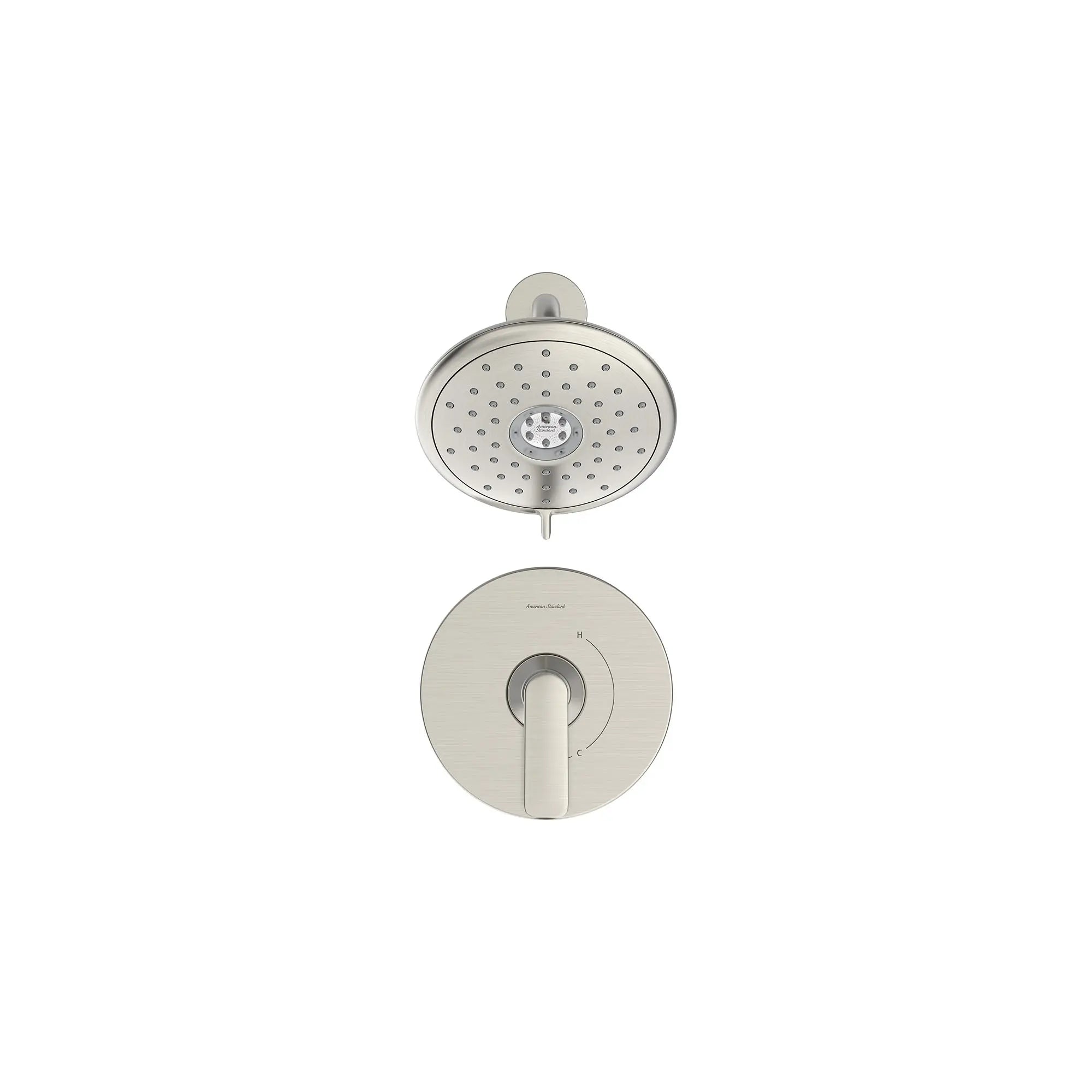 Aspirations - garniture pour douche, 1,8 gpm/6,8 L/min, avec pomme de douche à économie d'eau et double cartouche céramique à pression équilibrée, avec poignée à levier // SHOWER / BRUSHED NICKEL // 168505_Aspirations_SiloFront_tu061507.295_0001_Feb2023_0_CDNwebp.webp
