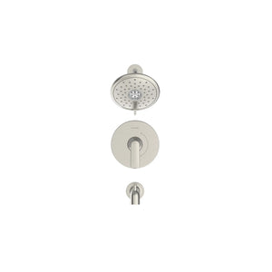 [TU061508.295] Aspirations 1.8 gpm/6.8 L/min Tub and Shower Trim Kit With Water-Saving Showerhead and Double Ceramic Pressure Balance Cartridge With Lever Handle - Polished Chrome